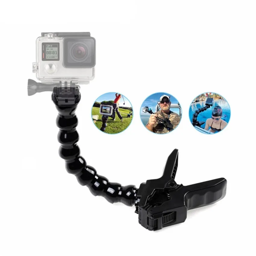 

FXDHDK Jaws Clamp Flexible Rotational Action Camera Clamp Clip for Gopro9 8 7 6 5 4