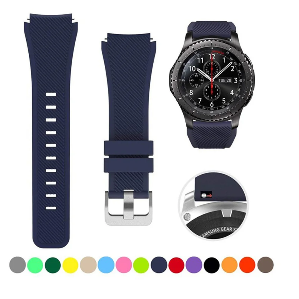 Ремень для Samsung galaxy watch 3 46 мм шестерни S3 Frontier amazfit bip/Активный браслет 20/22 ремешок