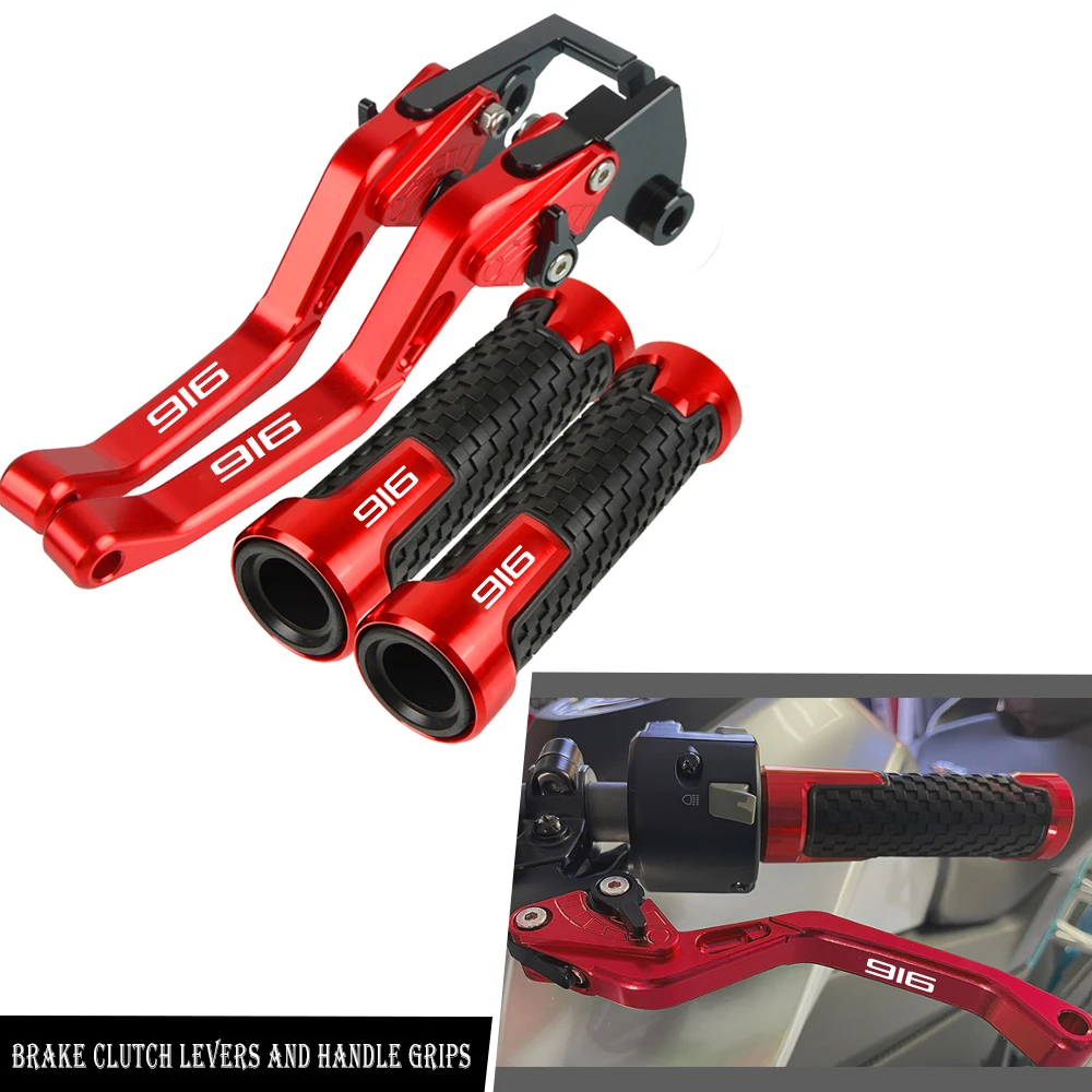 

Motorcycle Accessories Brake Clutch Levers Handlebar Grip Handle Hand Grips Parts Aluminum For DUCATI 916SPS 916 SPS UPTO1998