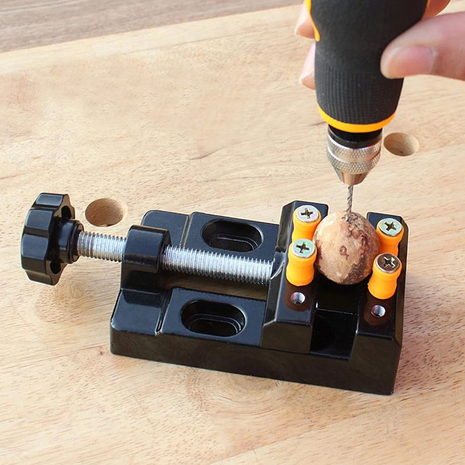 

Flat Clamp 57mm Flat Bench Vise Multifunction Bench Clamp Mini Drill Press Vice Tool for DIY Woodworking Sculpture Craft Carving