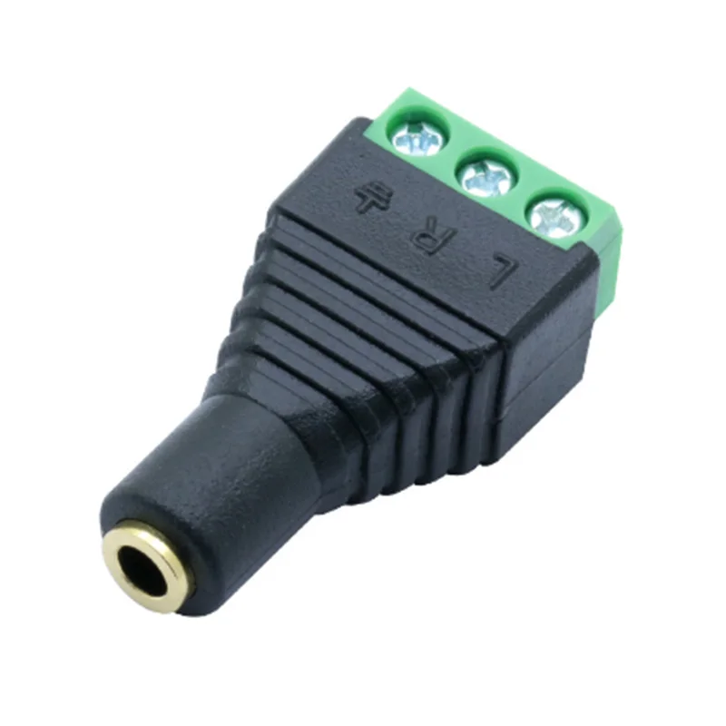 10 шт./лот CCTV Phono Jack 3 5 мм стерео контактный гнездовой разъем на AV винт балун