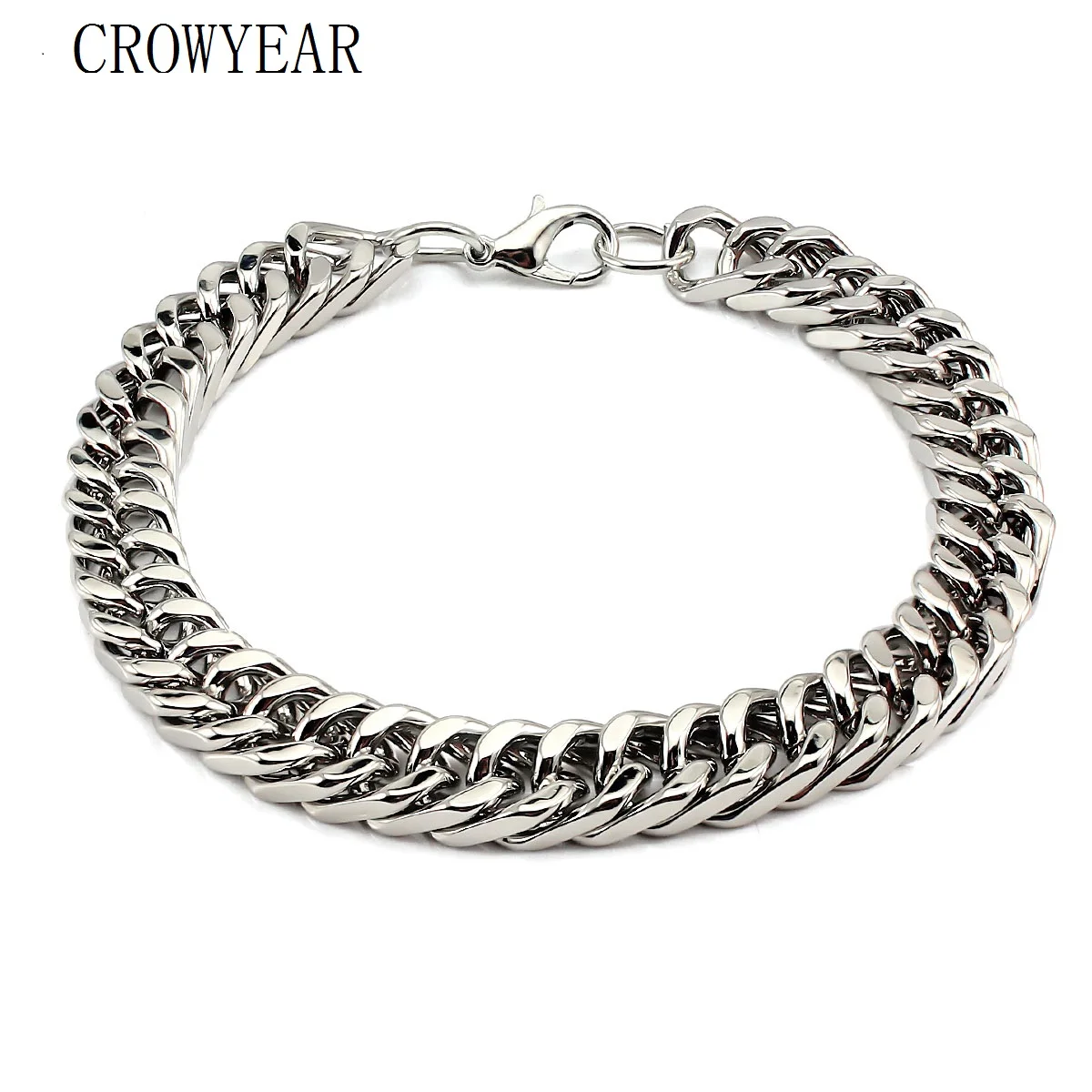 

Hot Sale Fashion Silver Color Bracelet Bangles Pulseira Feminina Party Present Women Men Jewelry Chain & Link Bracelets