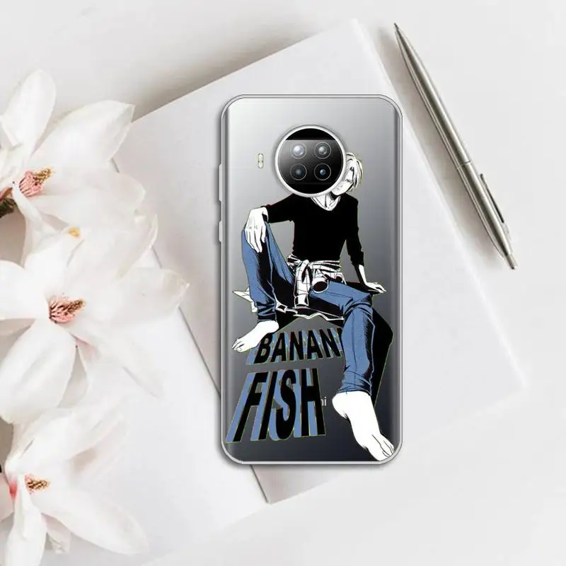 

Anime Banana Fish Phone Case Transparent for Xiaomi mi Redmi note 10 t 8 9 pro lite 11 Samsung S 8 9 10 20
