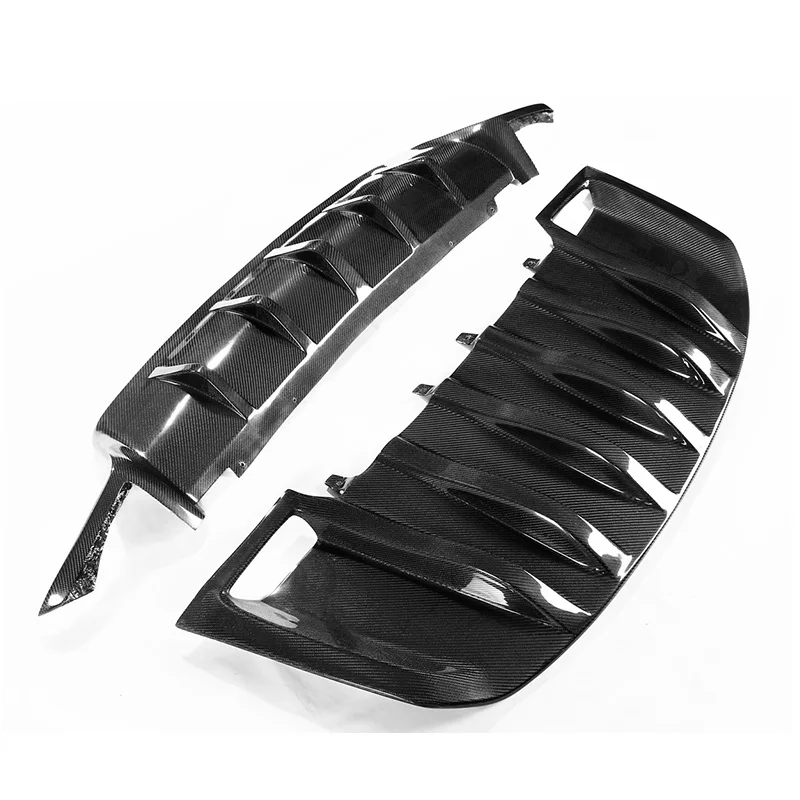 100% Настоящее углеродное волокно бесплатная доставка передний и задний бампер из