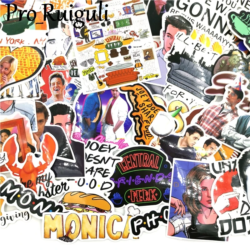 100 шт. с надписью ТВ шоу Friends (наклейки Пастер герои мультфильмов аниме смешные