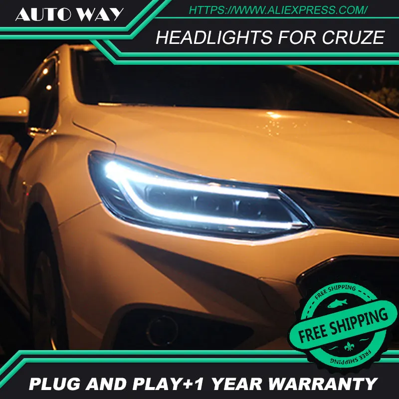 Стайлинг автомобиля светодиодный фонарь для Chevrolet Cruze HID лампа грыжи аксессуар