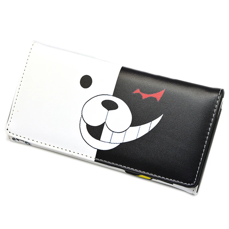 

Danganronpa Dangan Ronpa Monokuma Wallet Hasp Leather Purse Clutch Money Women Men Long Wallet Coin Purse
