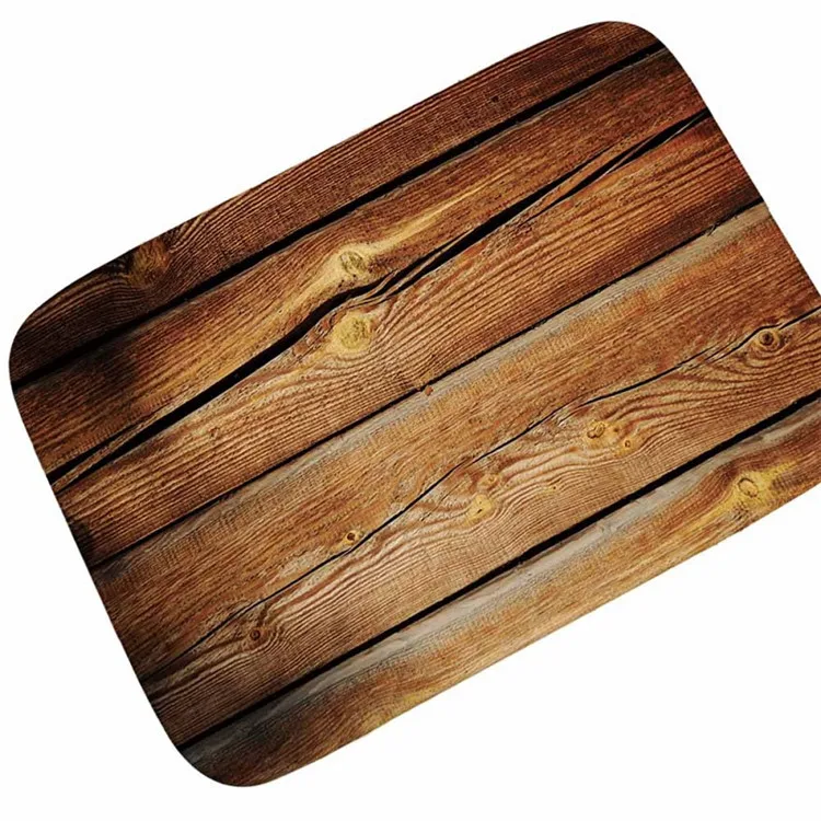 Wood Grain Retro Doormat for Entrance Door Carpet Kitchen Mat Bathroom Floor Mat Hallway Rugs and Carpets for Living Room Tapete