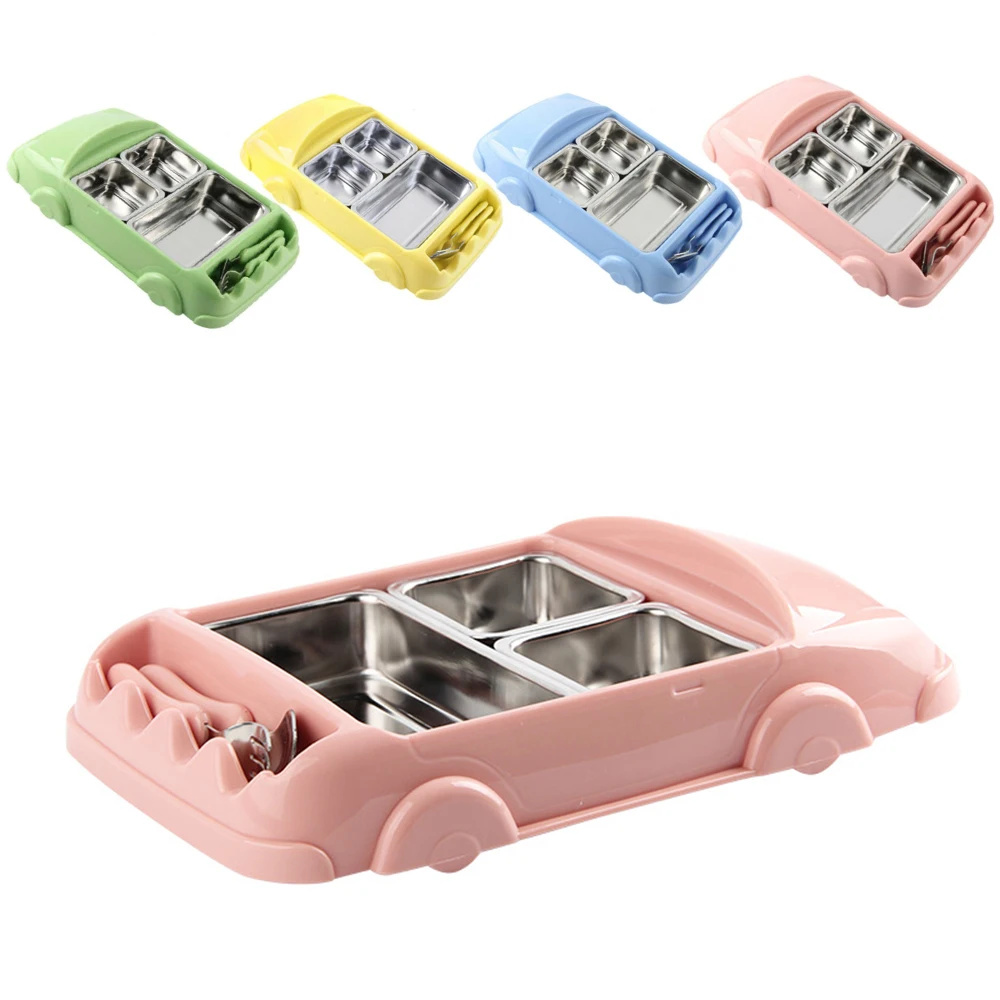 Новый творческий автомобиль детская тарелка 304 Ланч бокс из нержавеющей стали