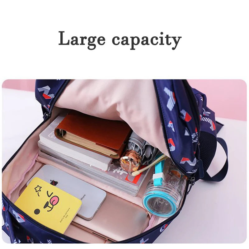 

Primary Student School Bags for Boys Girls Cute Backpack Child Large Capacity Waterproof Oxford Schoolbag