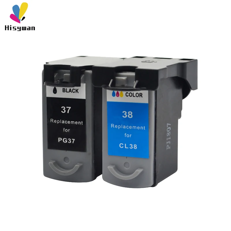 Чернильный картридж hisywan PG37 CL38 для принтера Canon PG 37 CL 38 PIXMA MP140 MP190 M210 MP220 MP420 IP1800 IP2600