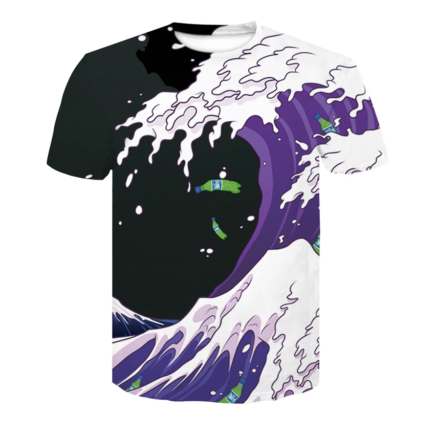 

2021 New Wild Universe Figure 3D Printing Fashion Cool T-shirt Children Boys Girls Casual Short Sleeve Summer Hot Sale