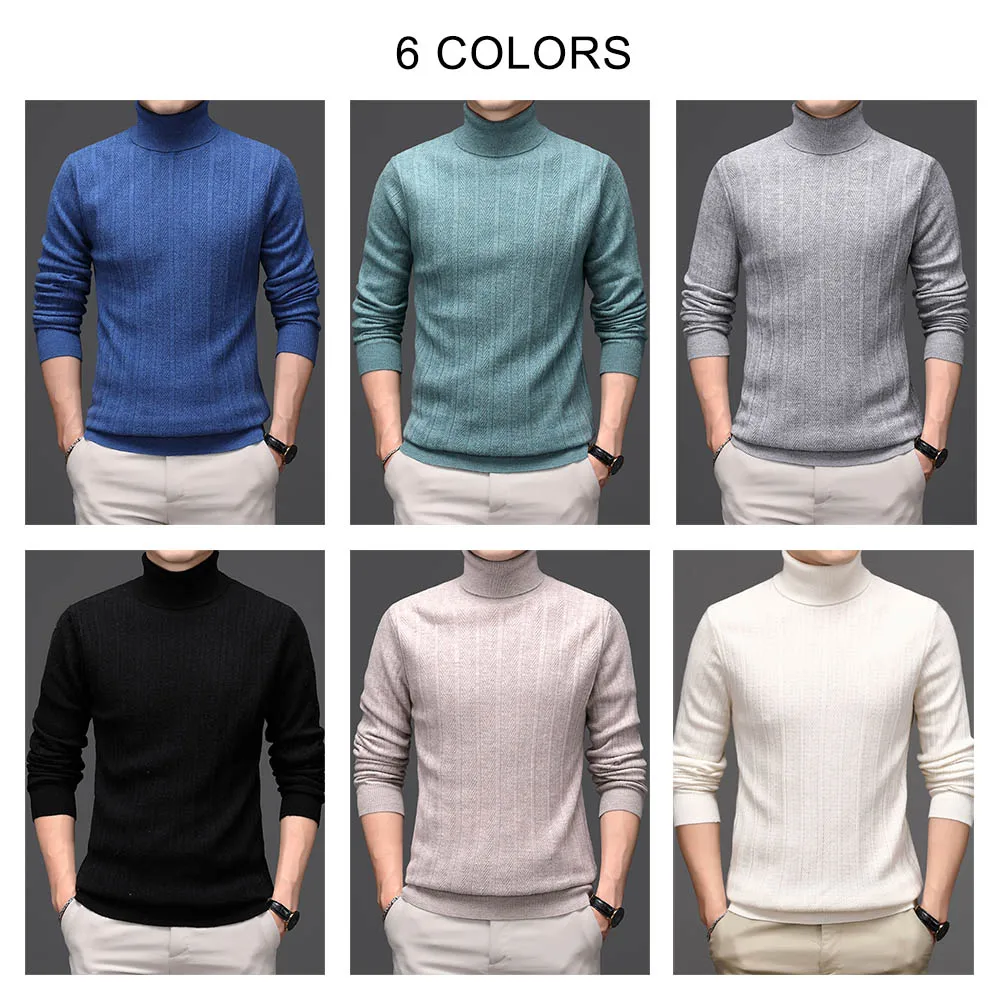 COODRONY Winter Thick Warm Turtleneck Men Soft Pure Merino Wool Sweater Pull Homme High Quality Clothing Fashion Pullover C3070