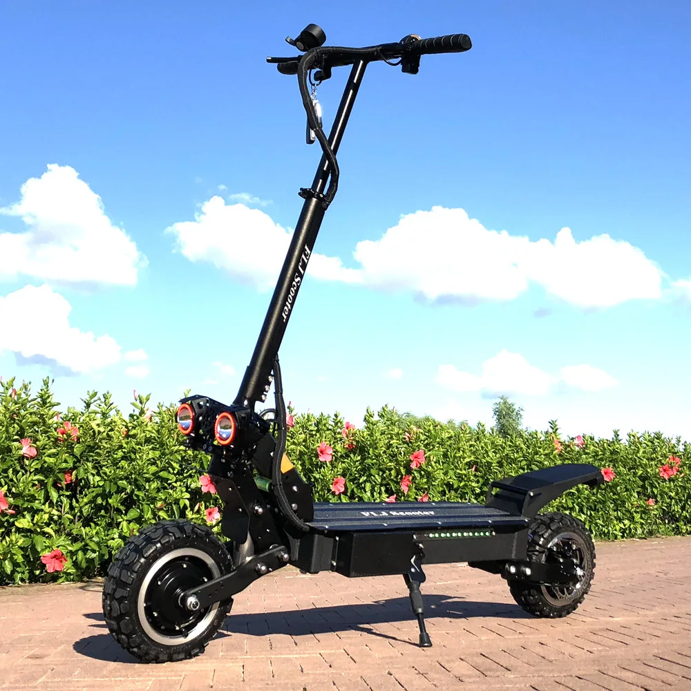 Kaufen EU Lager 5600W Dual Motor Elektrische Roller Mit 80-130kms Palette Off Road Oder Auf Straße Faltbare Erwachsene Doppel Motor Kick Roller