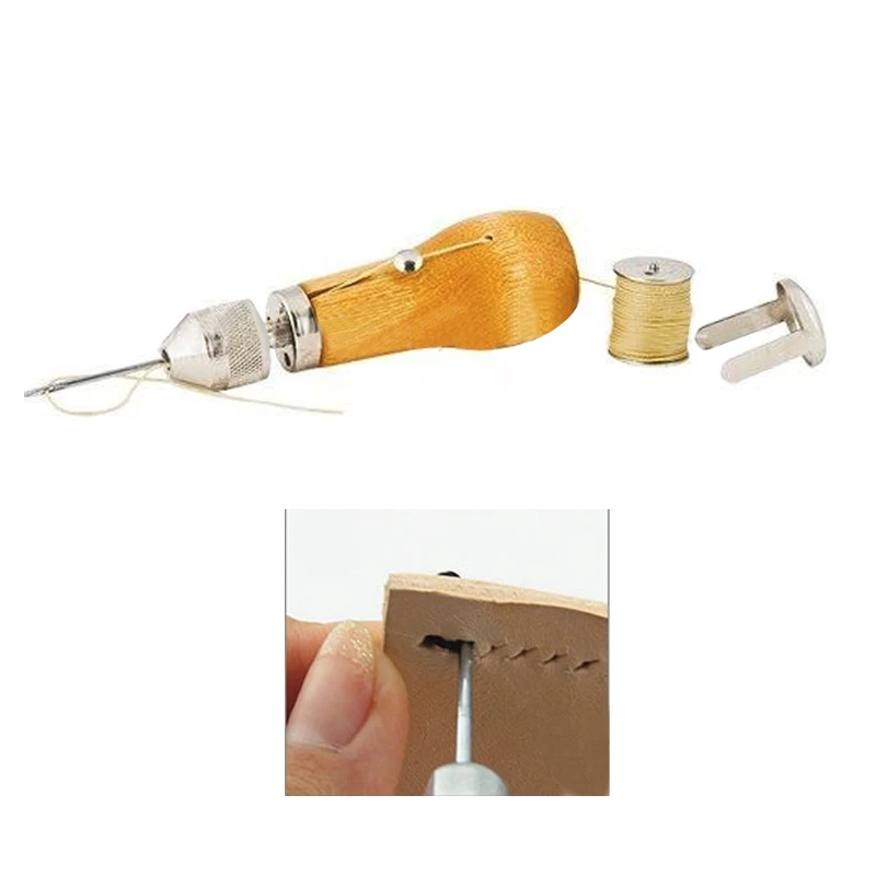 Кожаная швейная машина с вощеной нитью для ручного шитья инструмент кожи краевой