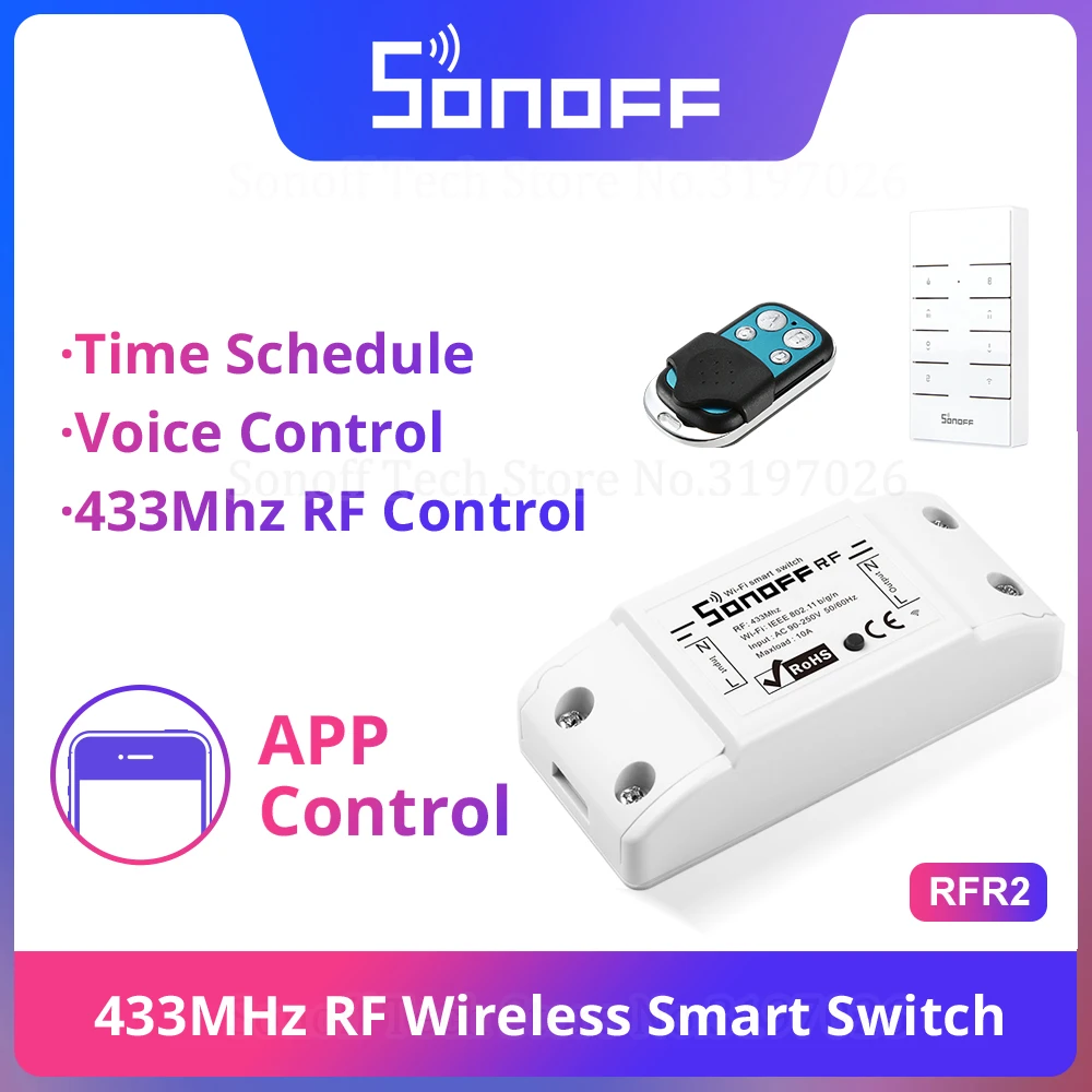 Itead Sonoff RF 433 МГц умный Wifi Пульт дистанционного управления с помощью приложения