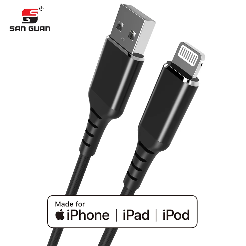 

High Quality 2M 6FT Apple MFI Certified Lightning USB Cable for iPhone 13 Pro Max iPhone12 XS XR 8,iPad Pro Mini Air