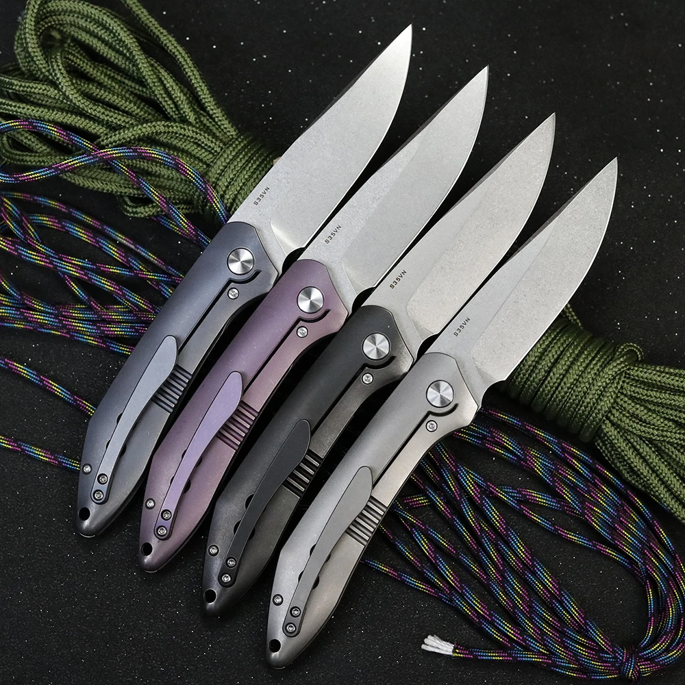 Складной нож Медвежонок Летающая акула лезвие S35VN рукоятка из титанового сплава