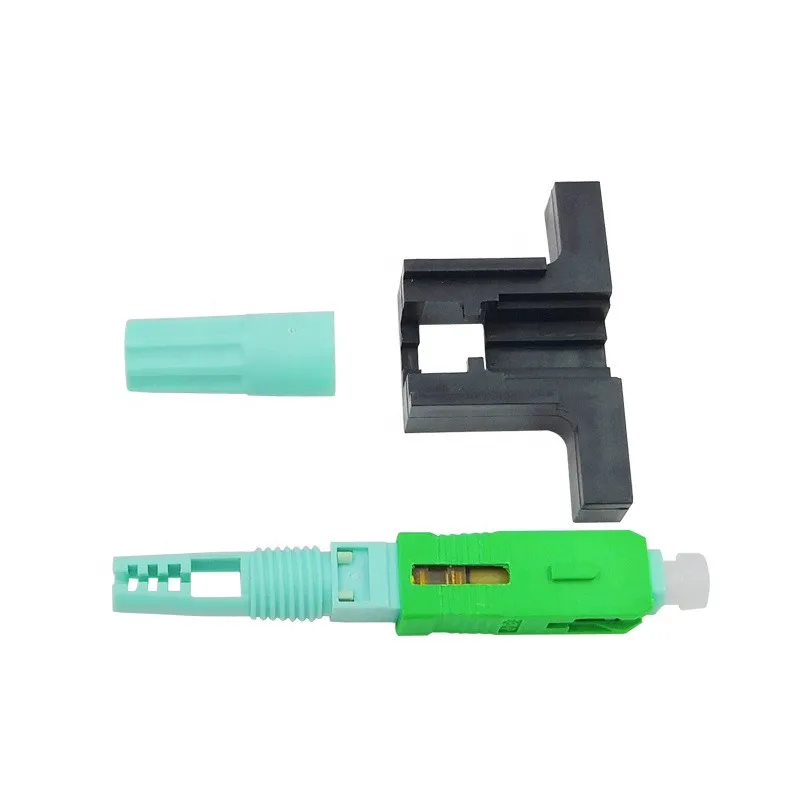 

SC UPC SC APC Fast Connector Single-Mode Fixed-length Block FTTH 58mm Quick Connector 50/100/200Pcs