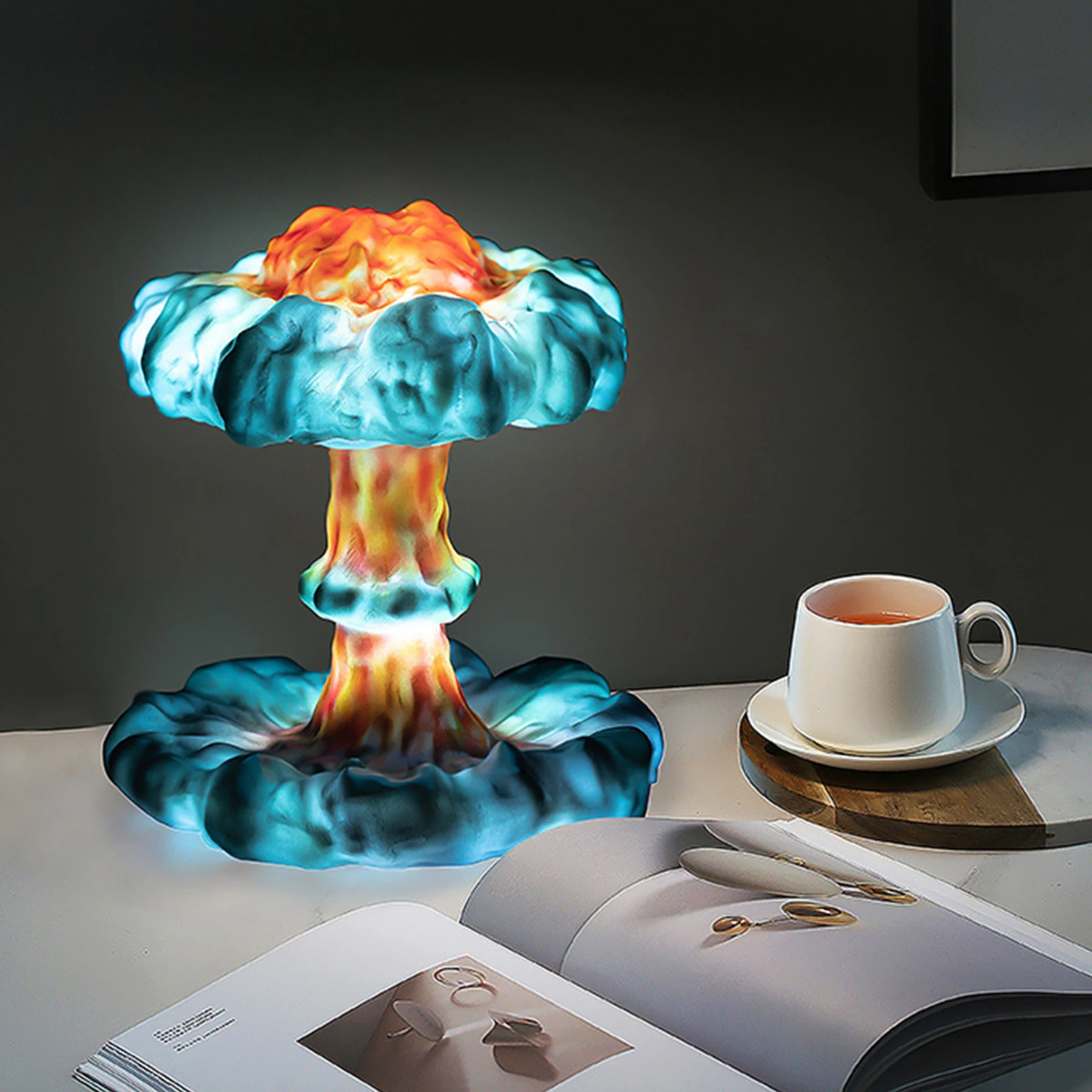 

Mushroom Cloud Explosion Lamp Lantern Creative LED Desk Light Simulation Explosion USB Adjustable Light Gifts Eye-protective New