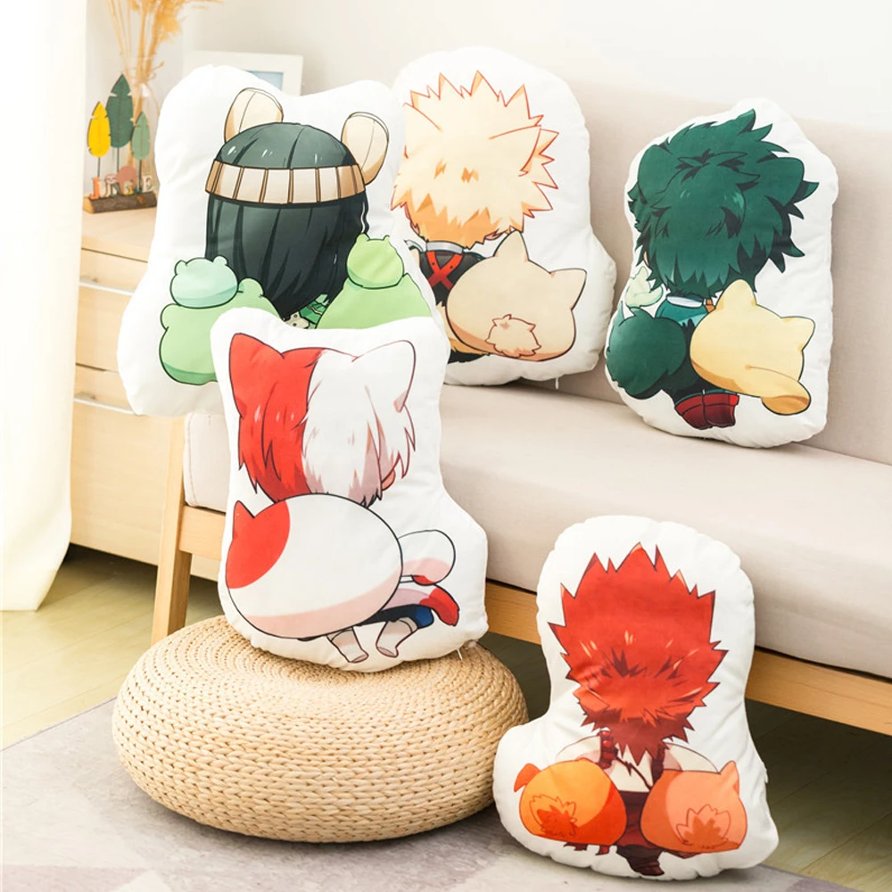 

1pc 50cm Cartoon Anime Bakugou Katsuki Todoroki Shoto Midoriya Izuku Bolster Plush Boku No Hero Academia Pillow Kids Lovely Toys