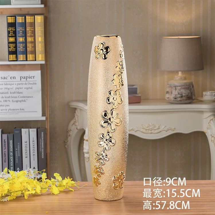 Роскошная Минималистичная керамическая ваза в европейском стиле напольная