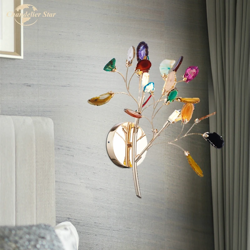 

Luxury LED Chandelier Lighting Modern Agate Lamp Nordic Iron Lights for Kitchen Bedroom Dining Room Living Romm Light Fixture