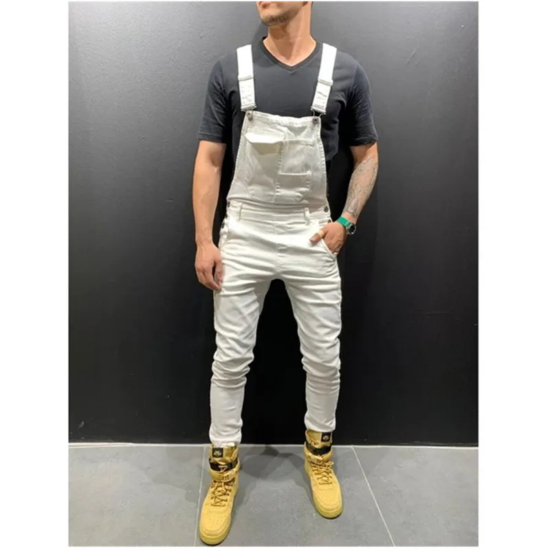 Мужской джинсовый комбинезон широкие брюки на подтяжках комбинезоны мото