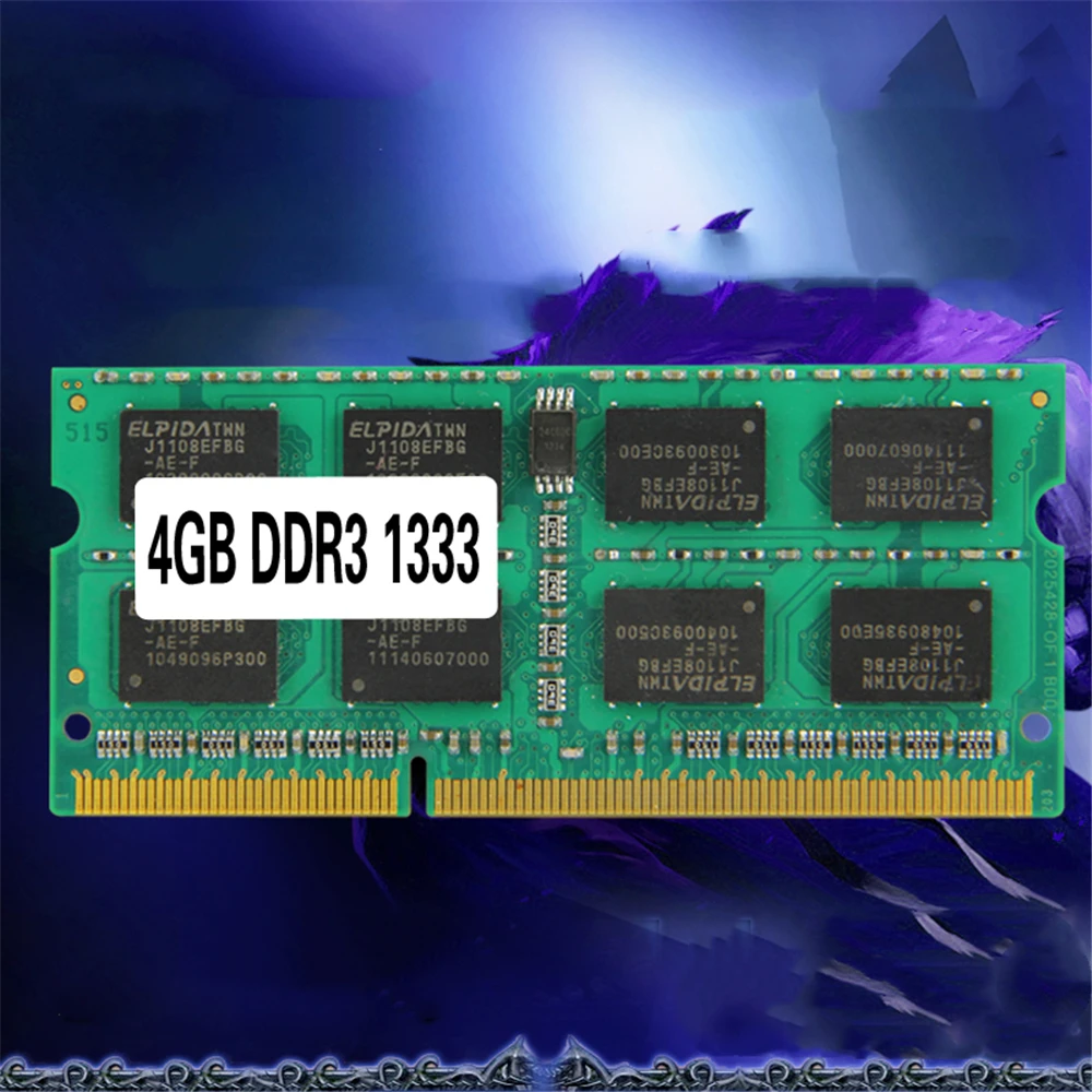 Ноутбук с оперативной памятью в SO DIMM PC3 10600 DDR3 1333 МГц 204PIN 2 ГБ/4 ГБ/8 Гб DDR для