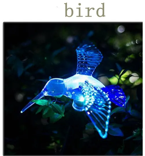 Style 3 Explosion LED Solar Garden Light Dragonfly Butterfly Bird Outdoor Waterproof Garden Lawn Path Decorative Light - Испускаемый цвет: Style 3