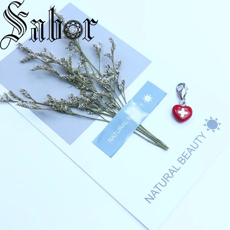 Очаровательная подвеска с красным крестом в форме сердца модные ювелирные