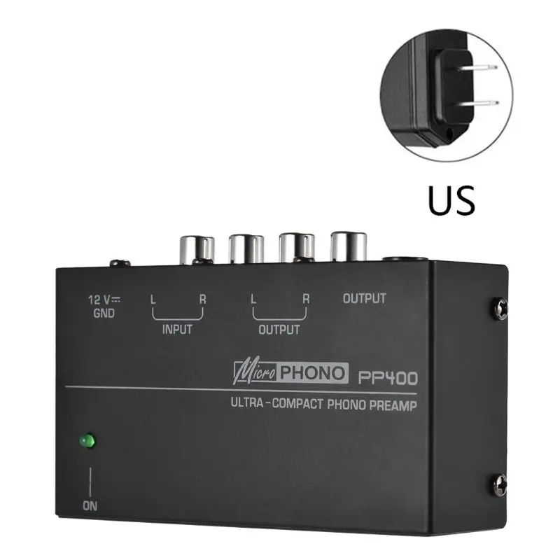 

ЕС/Великобритания/США Разъем ультра-компактный Phono Preamp усилитель с RCA интерфейсами