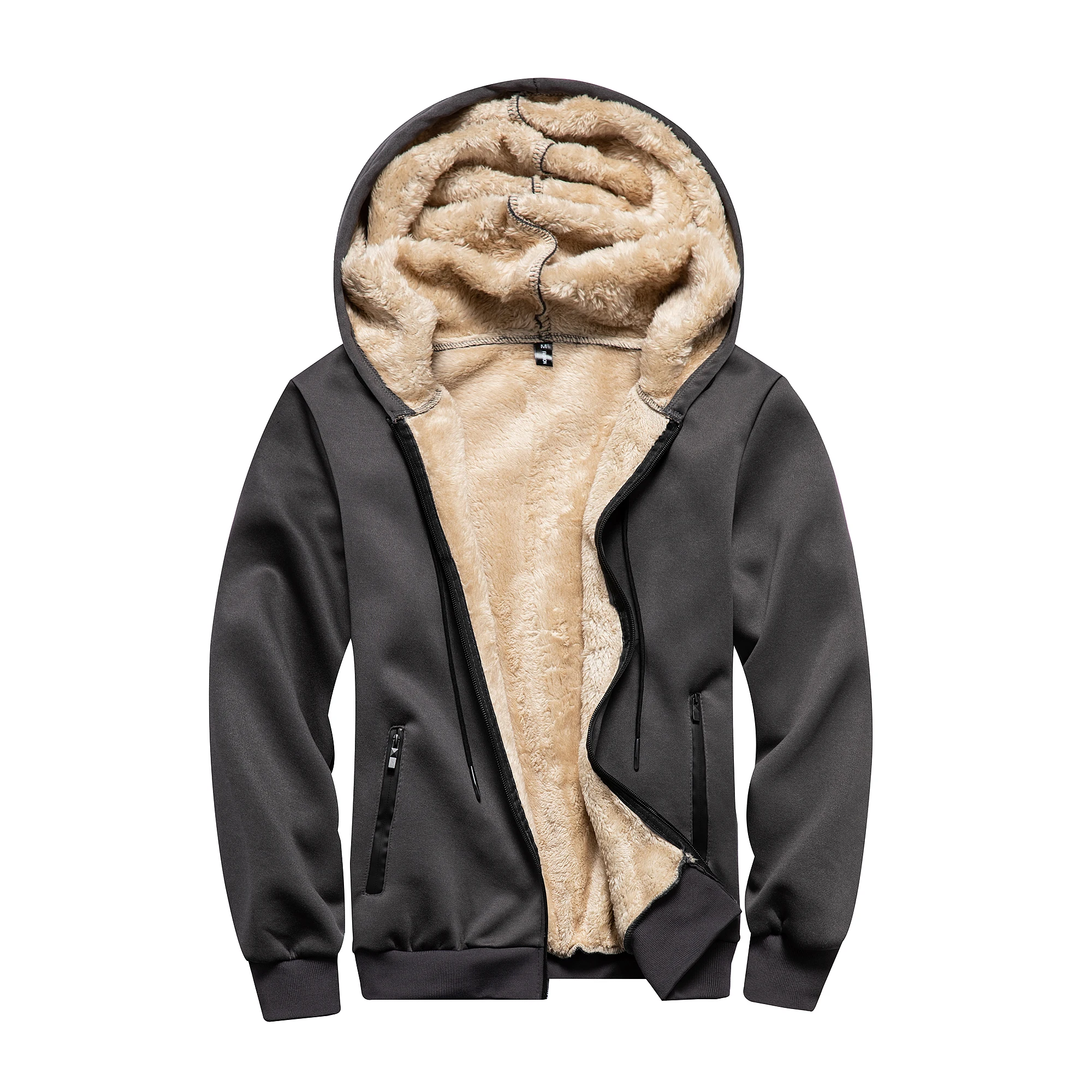 Мужской спортивный костюм из двух предметов черный и серый теплый толстовка с