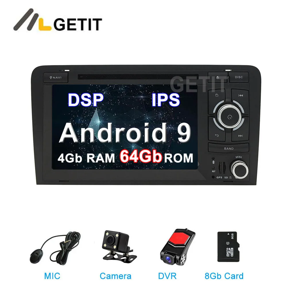 64G rom DSP ips Android 9 0 Автомобильный DVD стерео Мультимедийный Плеер для Audi A3 8P S3 RS3 Sportback С