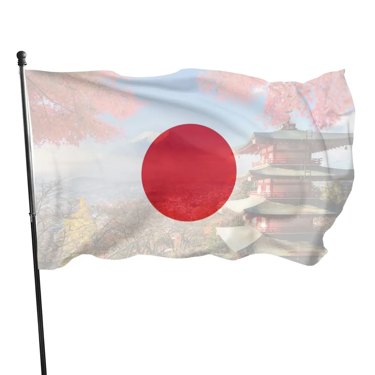 

90X150cm Japan Mount Fuji Cherry Blossom custom banner Flag