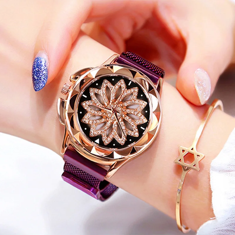 Роскошные ювелирные изделия женские часы 2019 модные хрустальные звездное небо