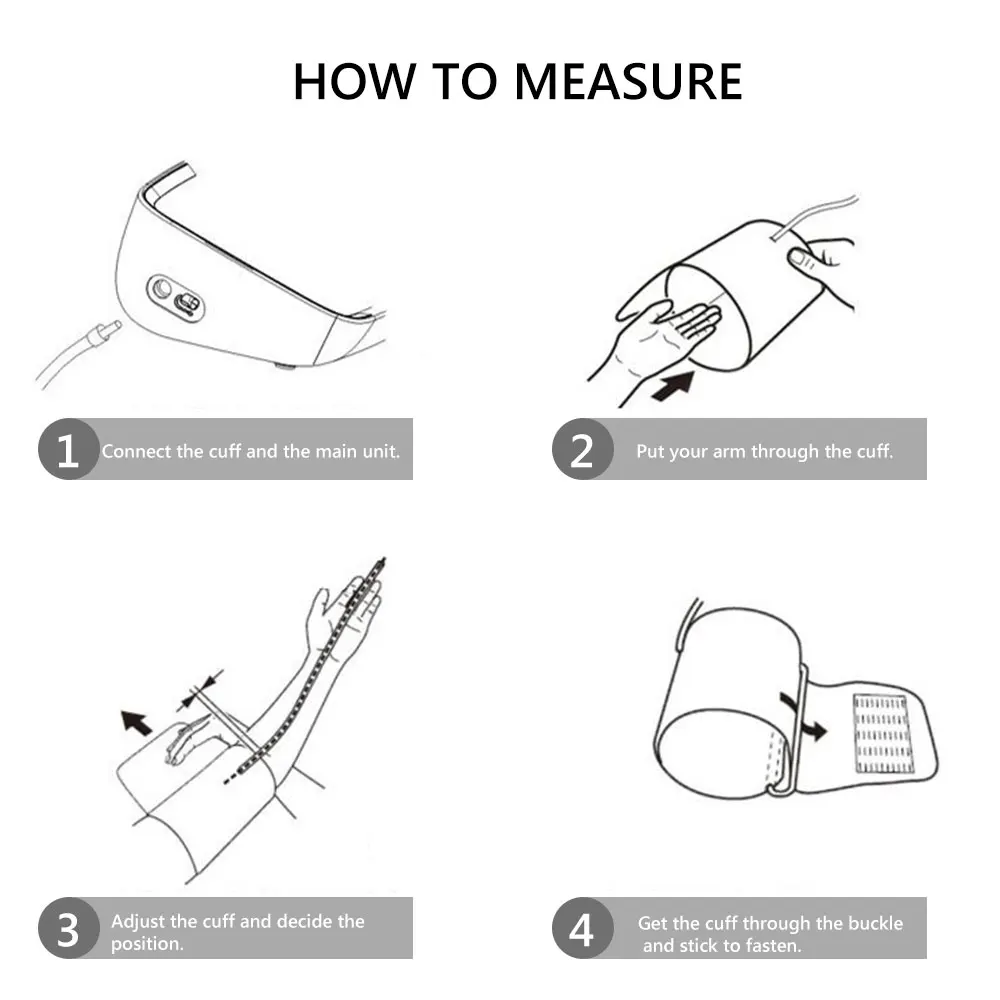 

Digital Upper Arm Blood Pressure Monitor Heart Beat Rate Pulse Meter Automatic Home Blood Pressure Meter Kit Tonometer