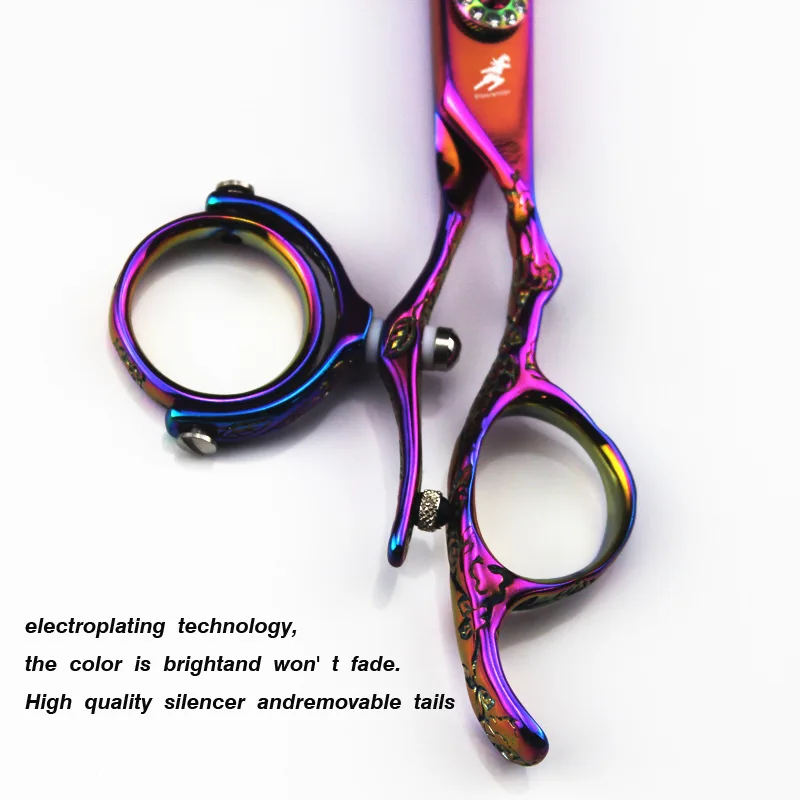 6&quot swivel scissors fly hairdressing barber shears 720 degrees Rotary handle thumb flying rotary | Красота и здоровье