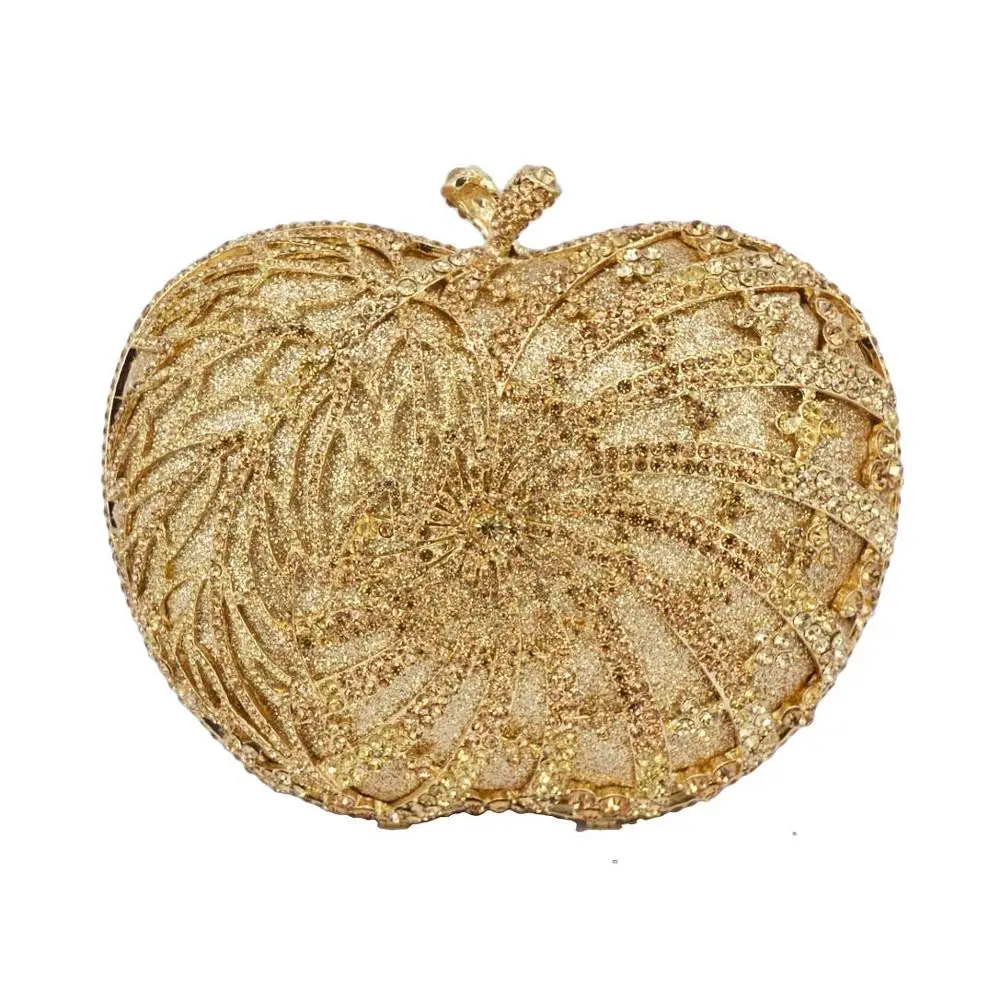 Дизайнерские роскошные сумки зеленая Женская вечерняя сумка в виде яблока для
