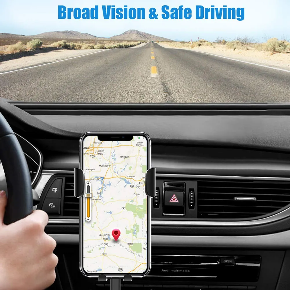 Прямая поставка Автомобильный держатель для телефона с автоматическим зажимом и