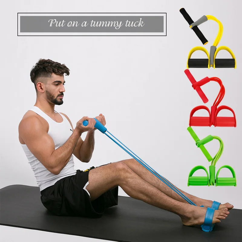 Эспандеры для фитнеса в помещении упражнения эластичные сидячие тянущиеся