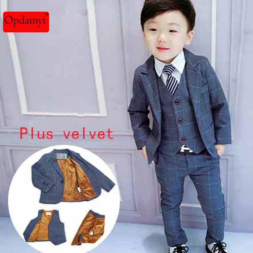 Детский бархатный теплый костюм детское свадебное банкетное платье вечерние