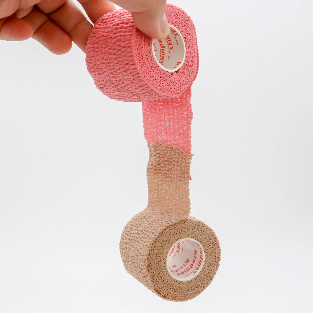 Самофиксирующиеся эластичные когезионные бандажи Kindmax из хлопка для ухода за