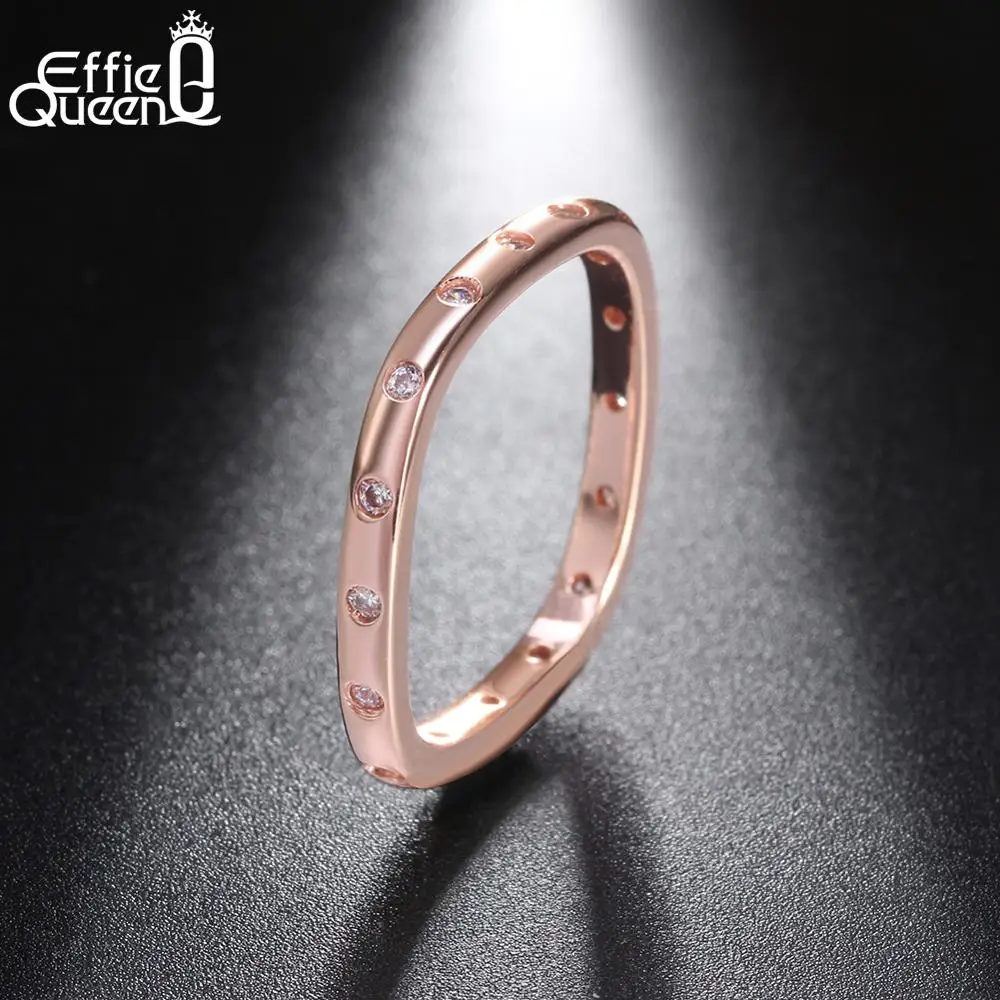 Effie queen 925 пробы серебряные женские кольца AAA кубический циркон уникальная установка обручальное кольцо для женщин изящное кольцо ювелирные изделия TSR51