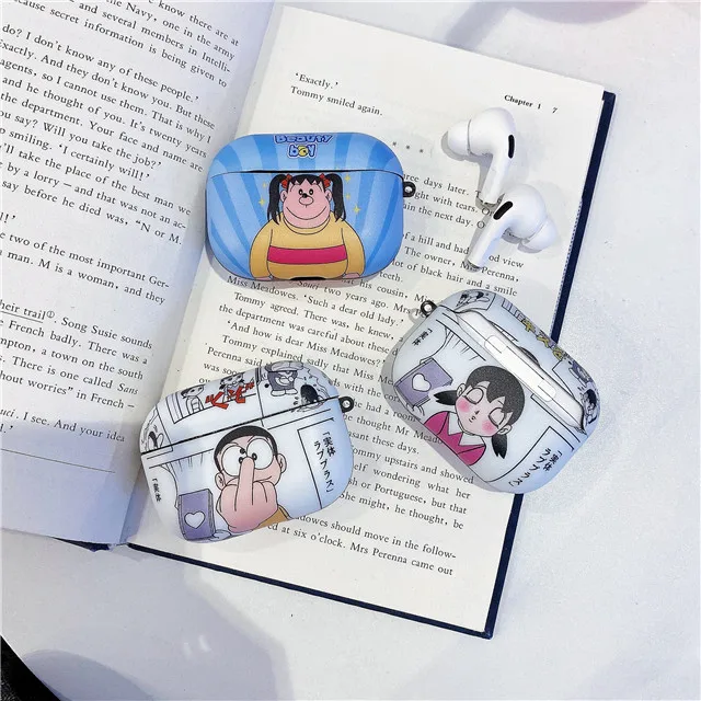 Беспроводной защитный чехол для наушников Buletooth для Airpods 1/2 и Pro, силиконовый чехол с мультипликационным персонажем Doraemon, чехол для наушников