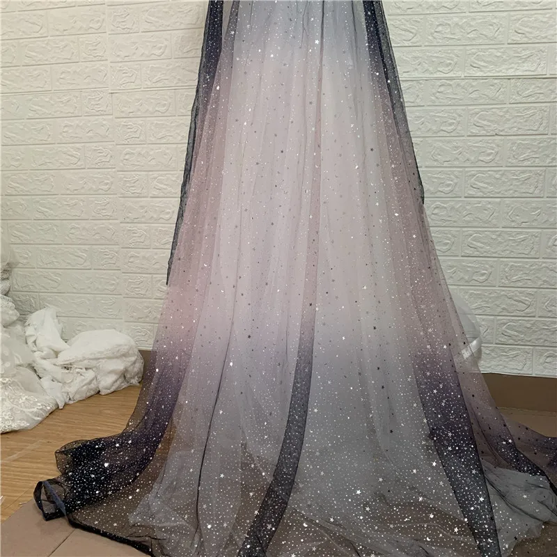 5 ярдов популярный стиль 60 &quotШирокий изысканный градиент блестящие звезды