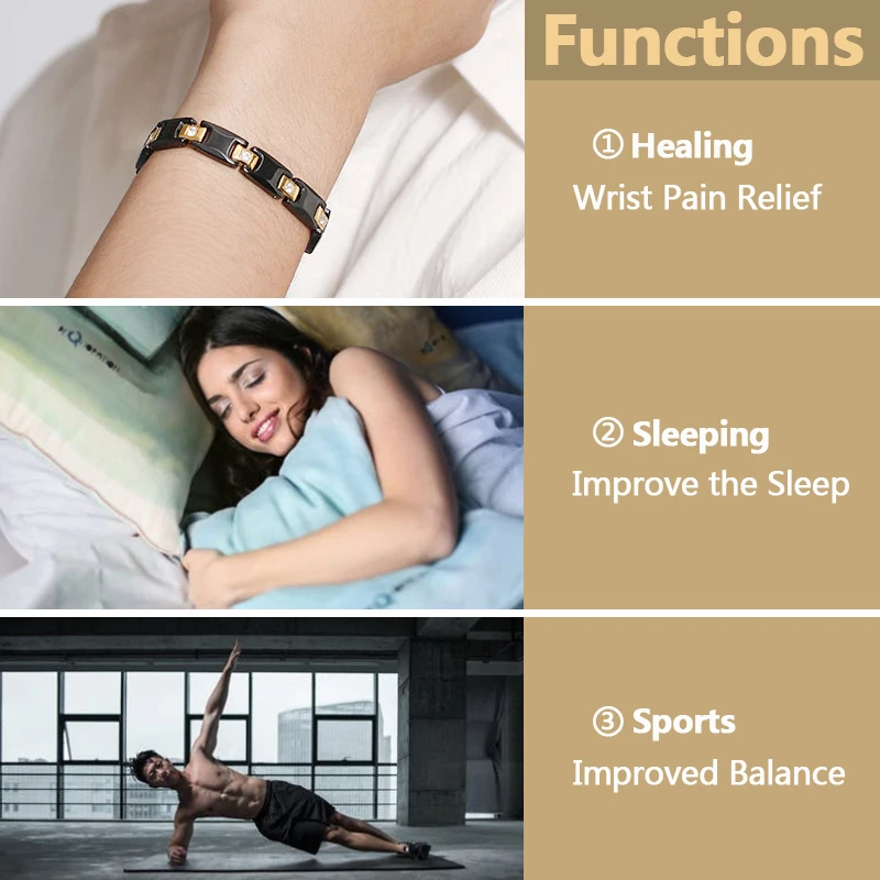 Антистатическая Магнитная цепочка для мужчин керамический браслет унисекс с