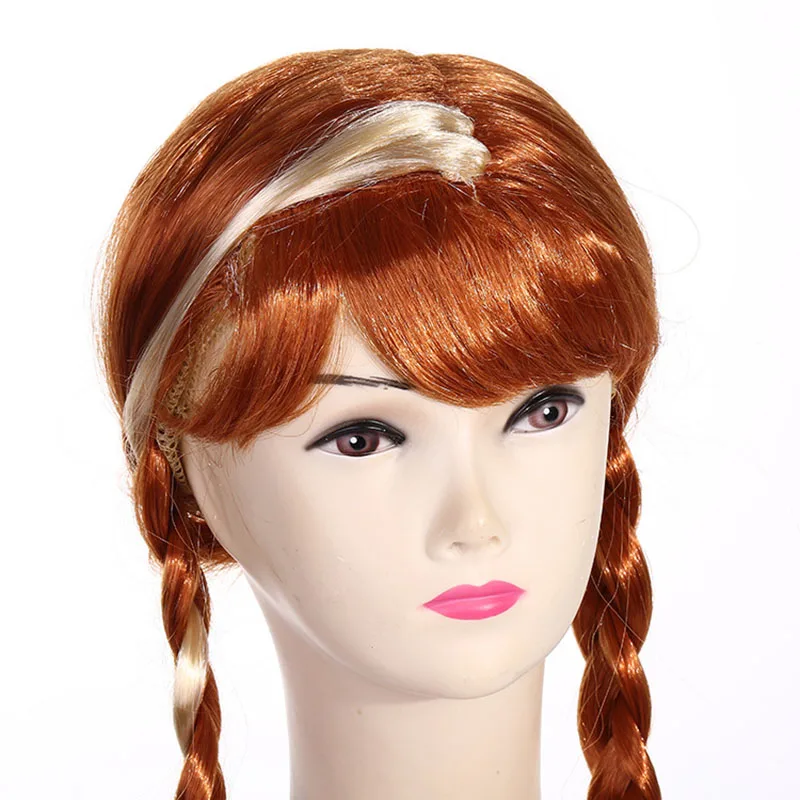 Ободок Эльзы Анны парики для косплея плетеная коса Снежная королева принцесса