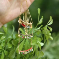 new trendy bohemia style tassels necklace jewelry rainbow fashion metal enameled pendant women copper necklace gold color chain