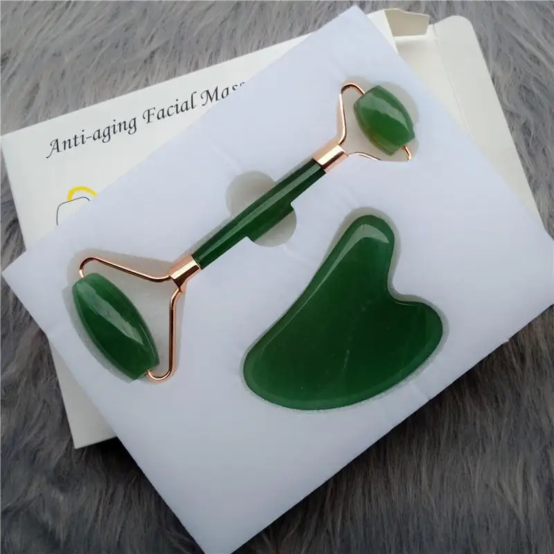 

1pc Face Massager Plate Board Roller Jade Stone Gua Sha board Slimming Face Lifting Massager Eye Face Neck Thin Tools Skin Care